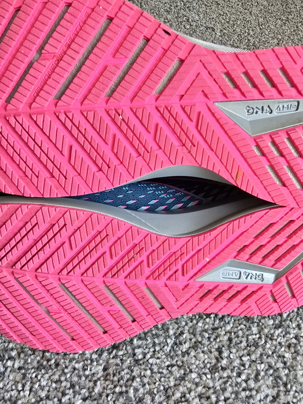Brooks Women's Running Shoes in Teal with Pink Accents - Picture 4 of 5